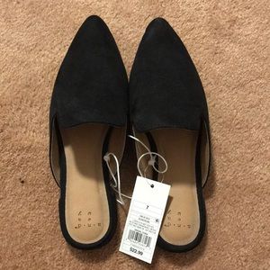 Black slip on shoes